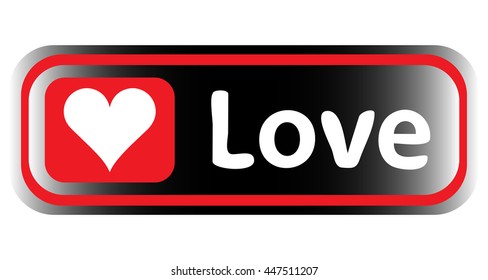Long icon red black love