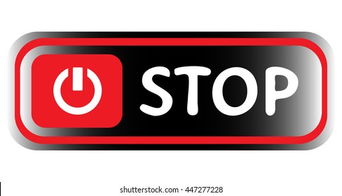 Long icon red black stop