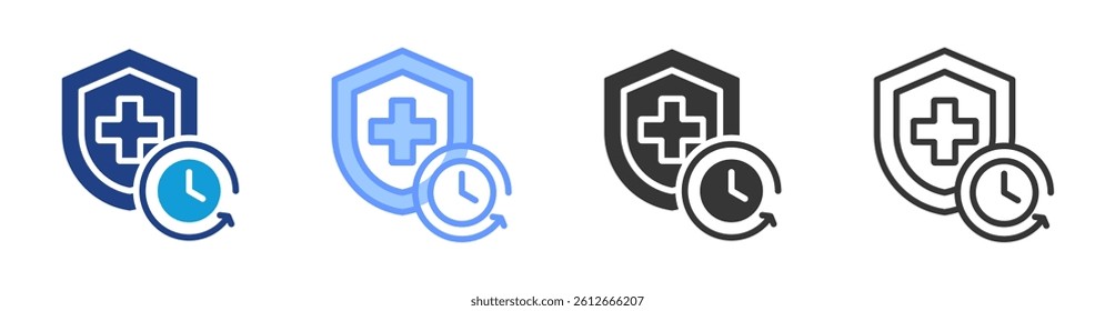 Long icon set multiple style collection