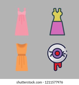 long icon set. vector set about eye and dress icons set.