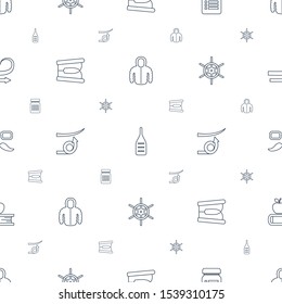 long icons pattern seamless white background. Included editable line hoodie, fitness bottle, bottle for fitness, stapler, straight hair, helm icons. long icons for web and mobile.