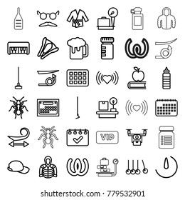 Long Icons Set 36 Editable Outline Stock Vector (Royalty Free ...