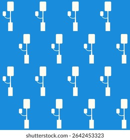 Long Indoor Plant Vector Seamless Pattern