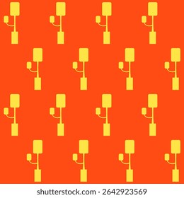 Long Indoor Plant Vector Seamless Pattern