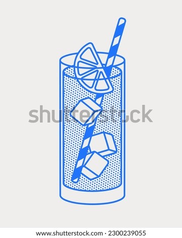 Similar – Image, Stock Photo A glass of iced tea with ice cubes. Close-up.