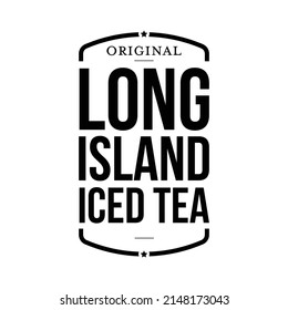 Long Island Iced tea coctail sign vintage