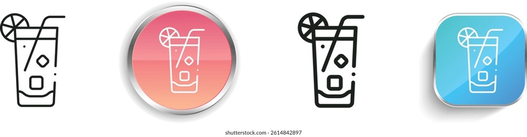 long island icon. Thin Linear, Regular and Button Style Design Isolated On White Background