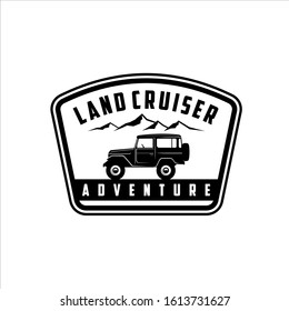 Long journey along the mountain path using a land cruiser