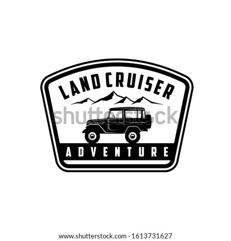 Long journey along the mountain path using a land cruiser
