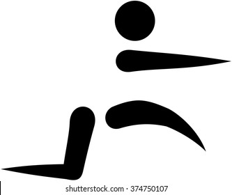 Long Jump Icon Stock Vector (Royalty Free) 374750107 | Shutterstock