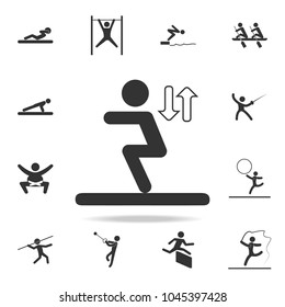 long jump icon. Detailed set of athletes and accessories icons. Premium quality graphic design. One of the collection icons for websites, web design, mobile app on white background