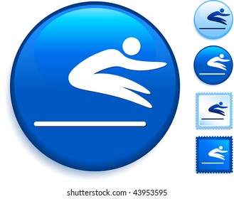 Icono de salto largo en el botón de Internet Ilustración vectorial original