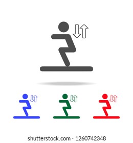 Long jump  icons. Elements of sport element in multi colored icons. Premium quality graphic design icon. Simple icon for websites, web design, mobile app, info graphics