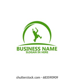 Long Jump Logo Template Design