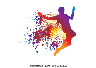 long jump silhouette high vector