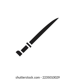 Long Knife Filled Icon Vector Illustration