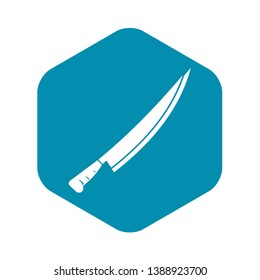 Long knife icon. Simple illustration of long knife vector icon for web