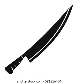 Long knife icon. Simple illustration of long knife vector icon for web