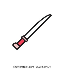 Long Knife Icon Vector Illustration