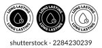 Long Lasting icon collection. Rounded vector illustration in black color
