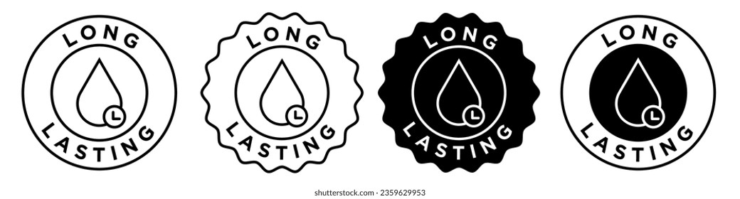 Long lasting icon. Long durable air freshness product symbol. Fresh Aroma accumulator material surface vector. Wet sustain effect sign.