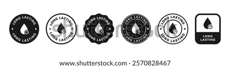 Long lasting icon. Long durable air freshness product symbol. Fresh Aroma accumulator material surface vector. Wet sustain effect sign.