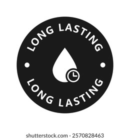 Long Lasting icon. Rounded vector illustration in black color