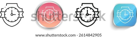 long lasting icon. Thin Linear, Regular and Button Style Design Isolated On White Background