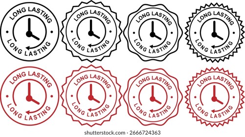 Iconos redondos duraderos con el símbolo del reloj para la estabilidad