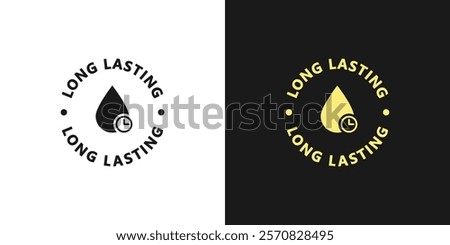 Long Lasting - vector signs for product packaging label.