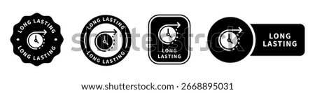 Long Lasting vector stamps for product properties information.