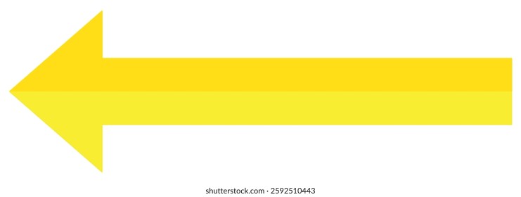 Long left Bold arrow. Colorful variety yellow, black, red, blue and green arrow icon. Long Bold arrow. Vector illustration. 