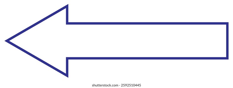 Long left Bold arrow. Colorful variety yellow, black, red, blue and green arrow icon. Long Bold arrow. Vector illustration. 