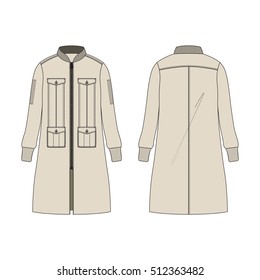 Long Length Bomber Jacket Template