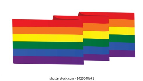 Long LGBT flag. vector illustration