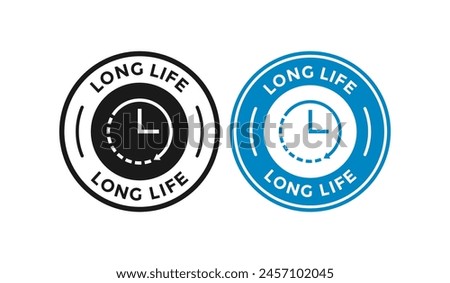 Long life logo badge. Suitable for business, time, and information