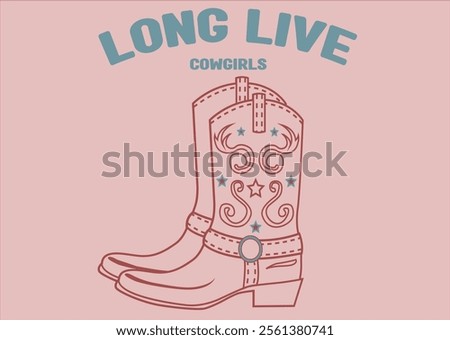 long live cowboy boats vector