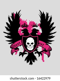 Long live the monarchy. Eagle and heraldic design for shirt
