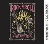 long live rock n roll vintage graphics. gutter faire wings ad text together mixed this artwork. rock and roll women