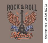 long live rock n roll vintage graphics. gutter faire wings ad text together mixed this artwork. rock and roll women