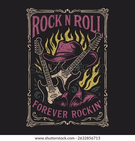 long live rock n roll vintage graphics. gutter faire wings ad text together mixed this artwork. rock and roll women's girls  t-shirt design. punk ravel vector.