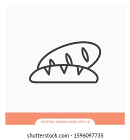 Long loaf Icon Vector Illustration