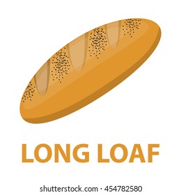 Long loaf icon of vector illustration for web and mobile design