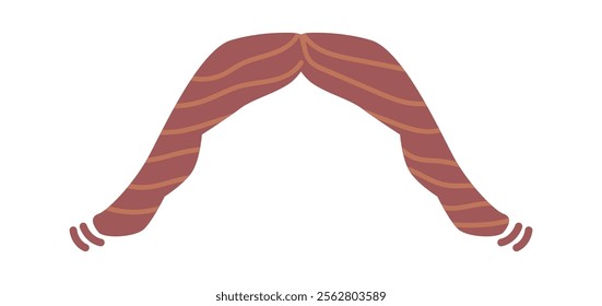 Long male mustache vector illustration