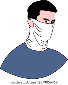Long mask UV white color