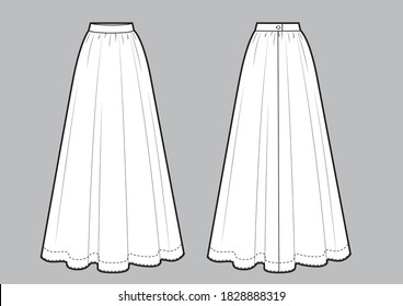 9,868 Long skirt Stock Vectors, Images & Vector Art | Shutterstock
