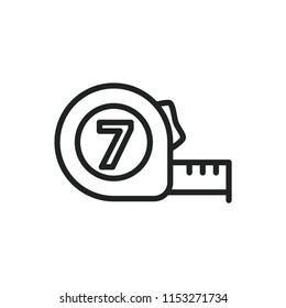 long meashuring tape vector icon
