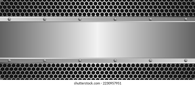 long metal panel with grate
