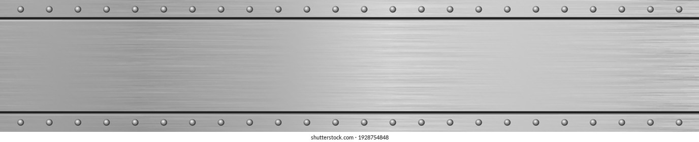 Long Metal Plaque With Rivets