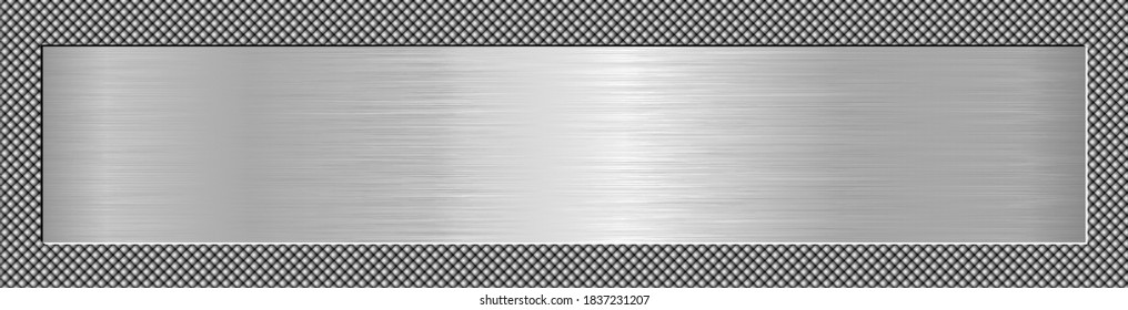 placa texturada metálica larga - ilustración vectorial